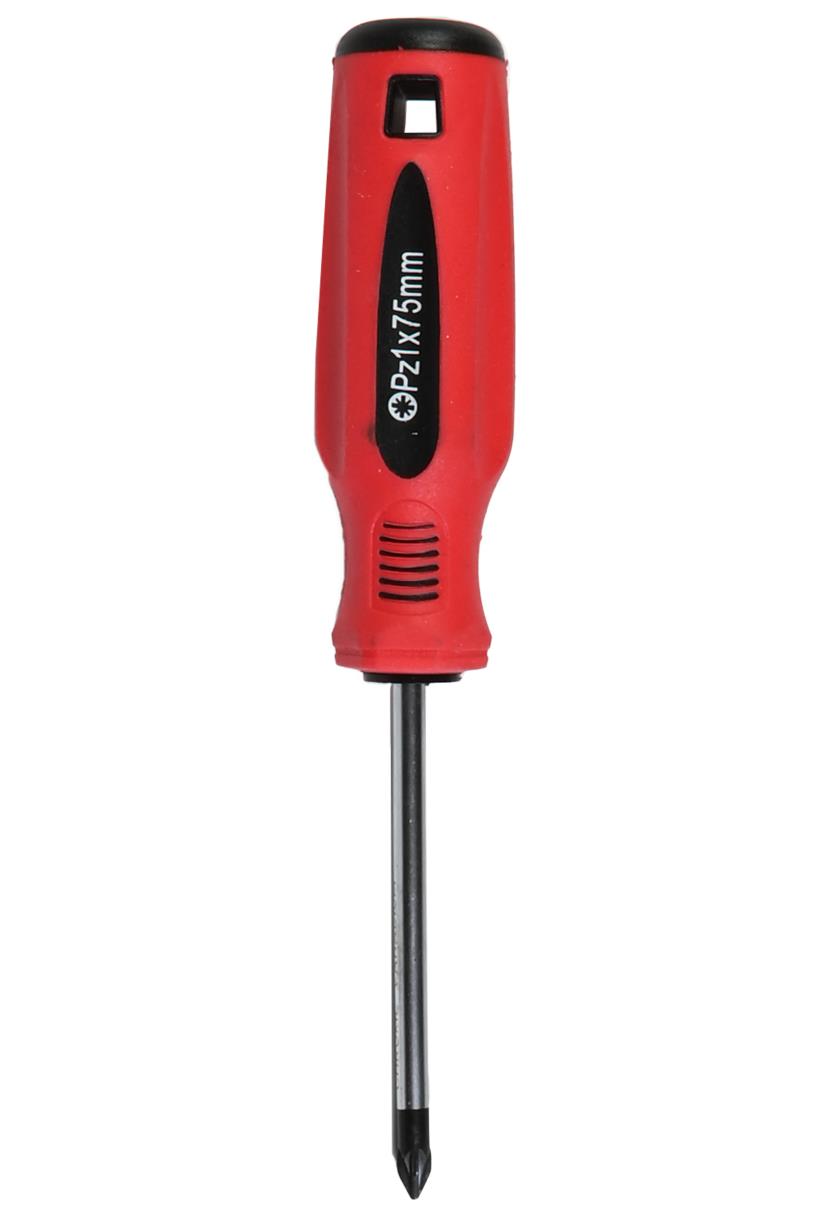 Schroevendraaier pozi PZ1 x 75 rood/zwart Cr-V