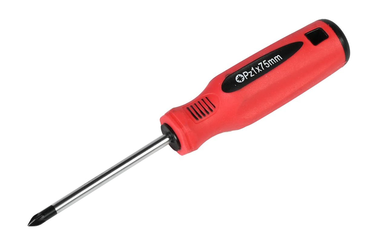 Schroevendraaier pozi PZ1 x 75 rood/zwart Cr-V