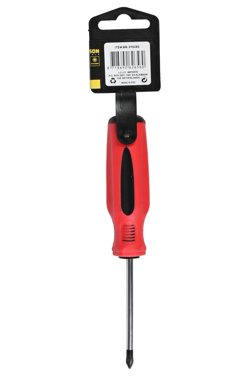 Schroevendraaier pozi PZ1 x 75 rood/zwart Cr-V