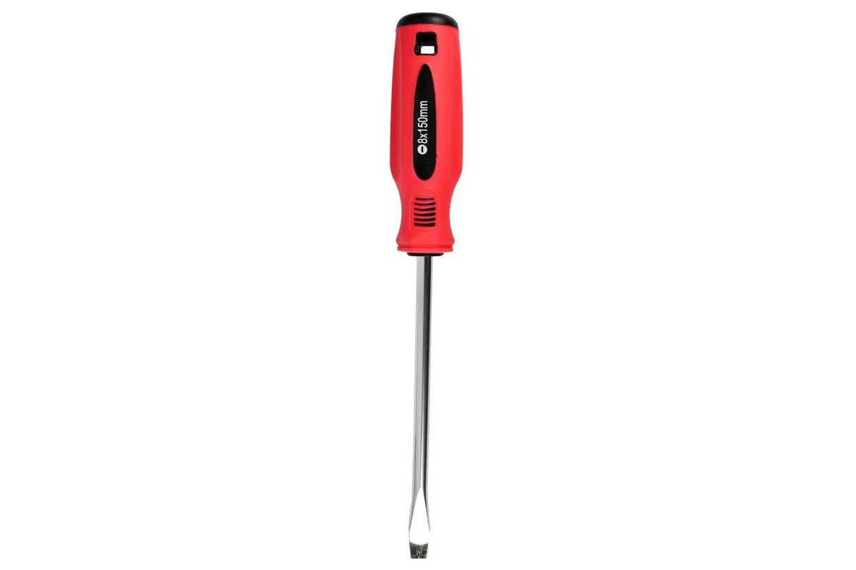 Screwdriver flat 8 x 150 red/black Cr-V