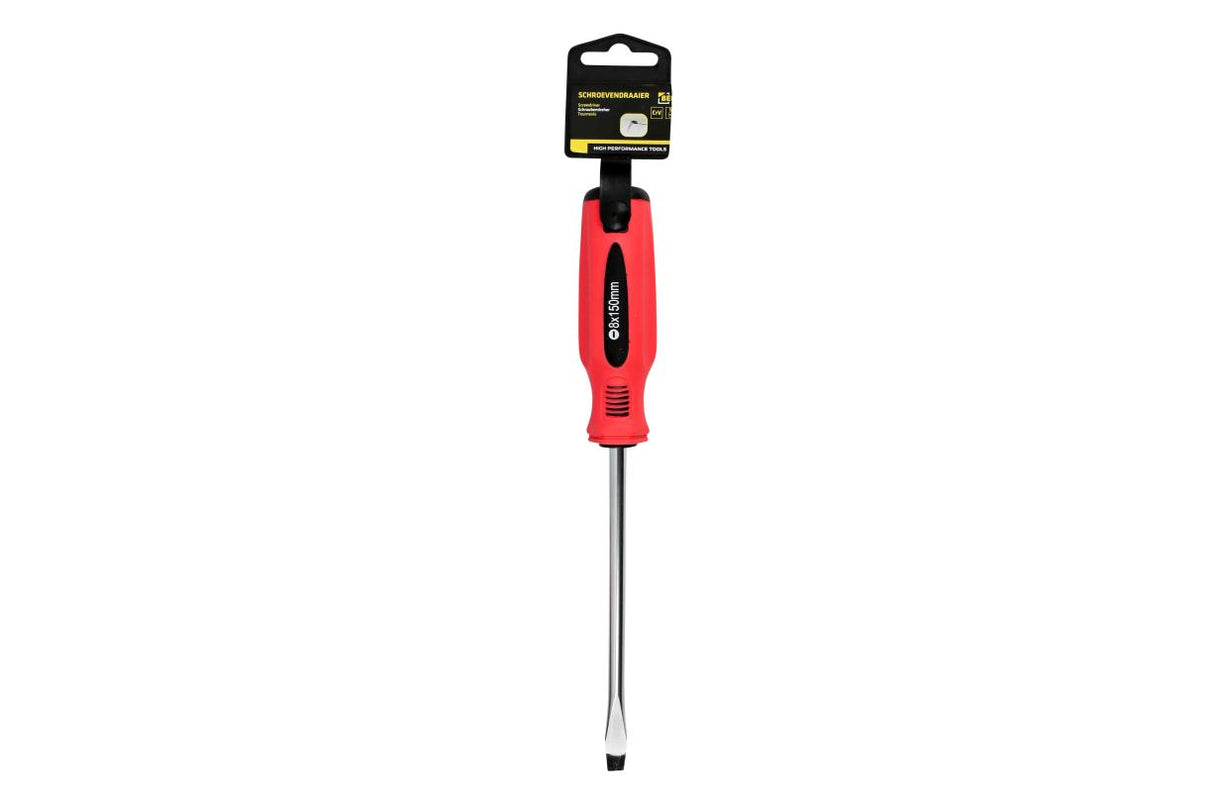 Screwdriver flat 8 x 150 red/black Cr-V