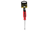 Schroevendraaier plat 3 x 75 rood/zwart Cr-V