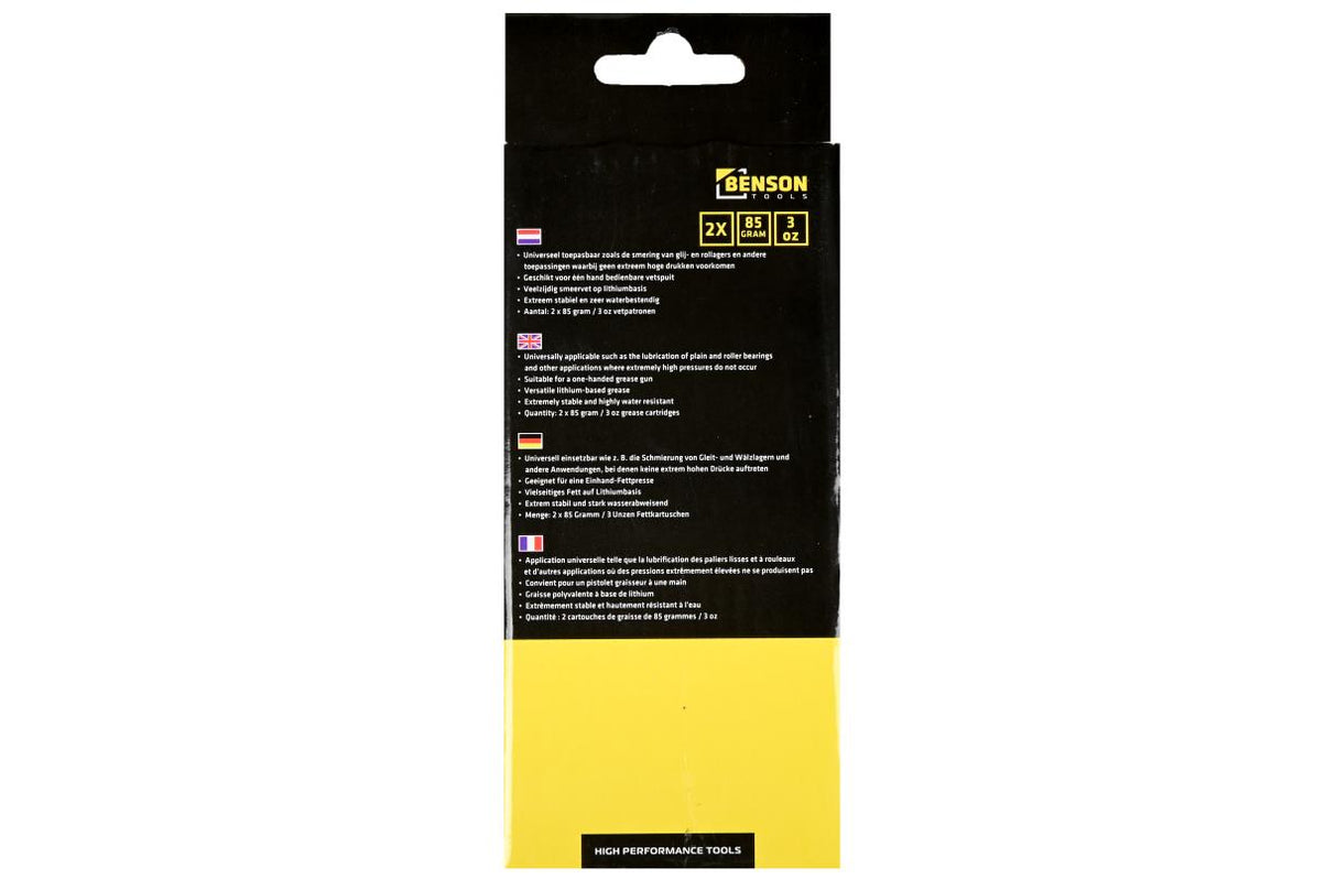 Cartouche de graisse pour pompe à graisse 85 g 2 pcs