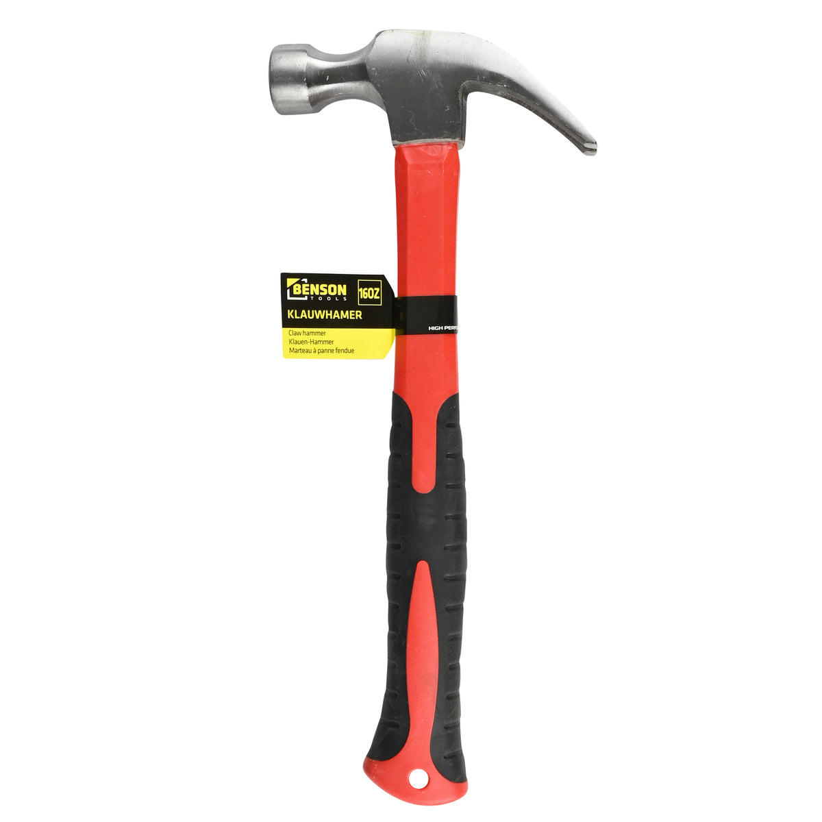 Klauenhammer mit Faserstiel rot/schwarz