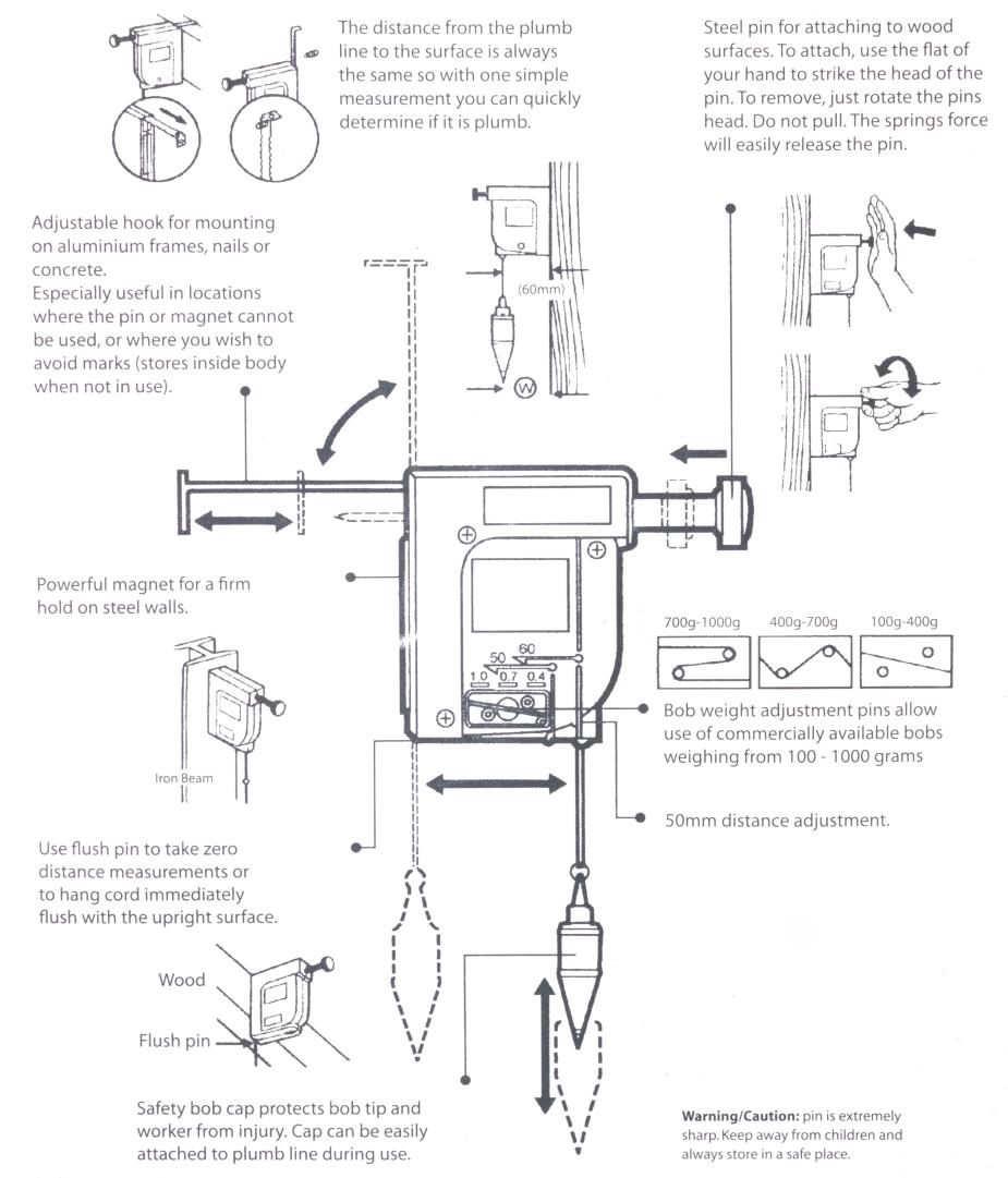 Senklot 400 g mit Magnet
