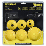 Hole saw set 9 pcs heavy duty