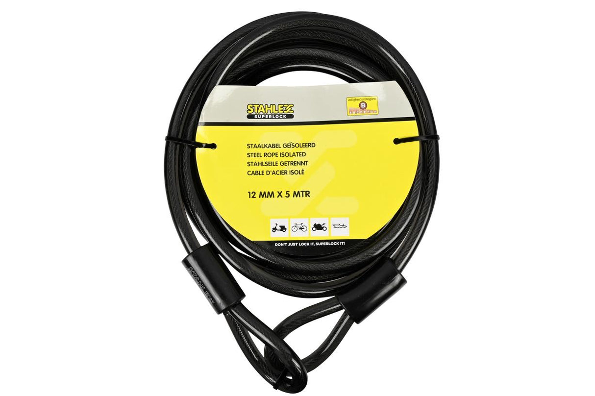 Cable d'acier isolé 12 mm x 5 m