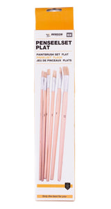 Paintbrush set 6 pcs flat