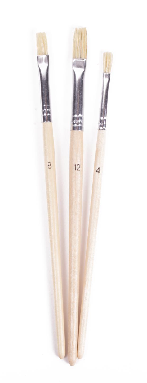 Paintbrush set 3 pcs flat