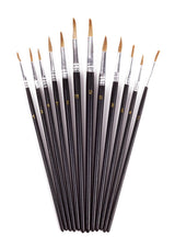 Paintbrush set 12 pcs round
