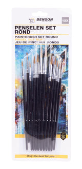Paintbrush set 12 pcs round