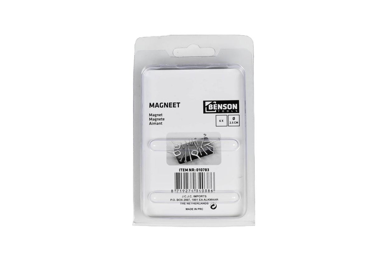 Magneet 25 mm 6 dlg rond