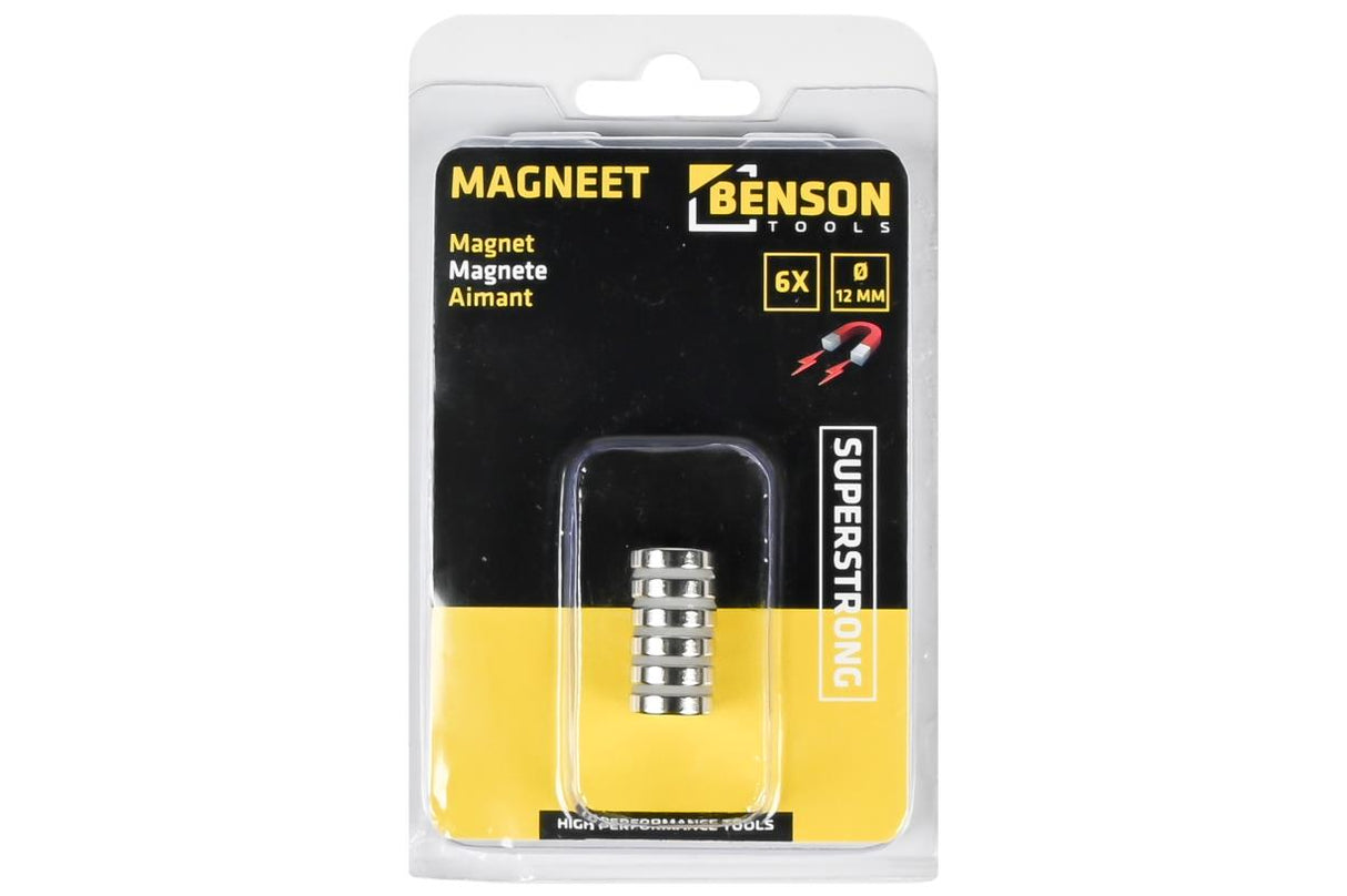 Magneet superstrong 6 dlg 12 x 3 mm