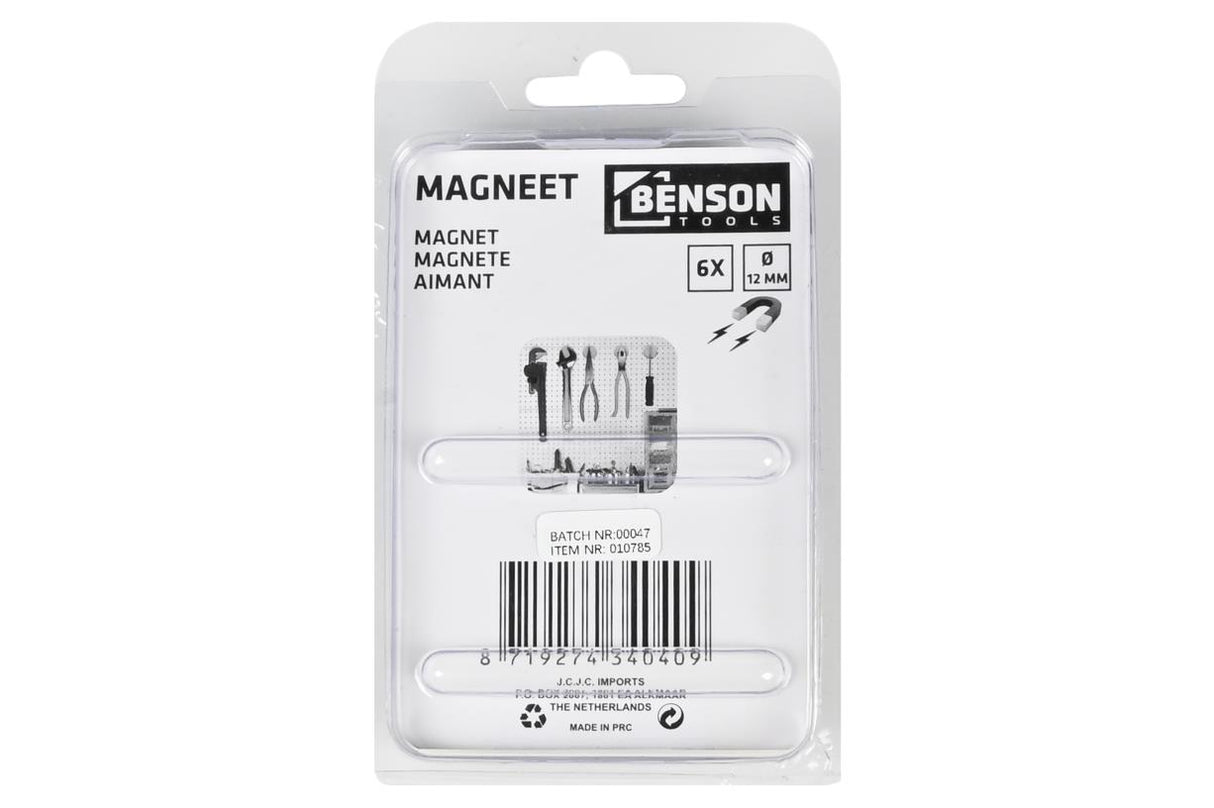 Magneet superstrong 6 dlg 12 x 3 mm