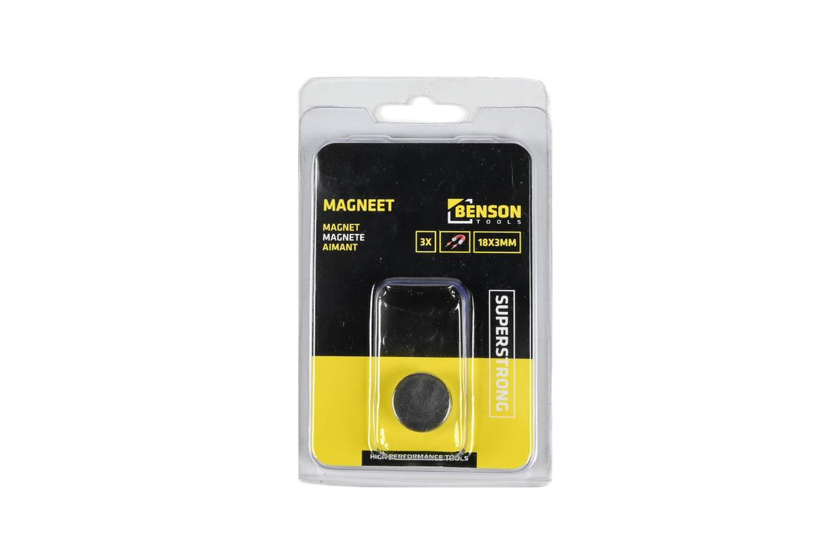 Magneet superstrong 3 dlg 18 x 3 mm
