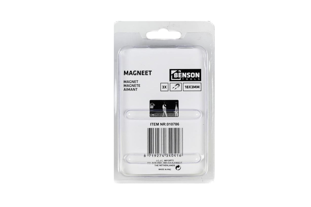 Magneet superstrong 3 dlg 18 x 3 mm