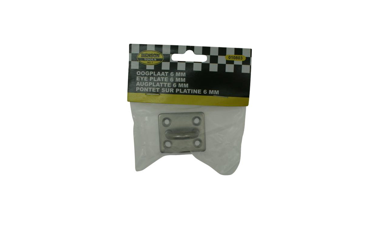 Oogplaat 6 mm RVS