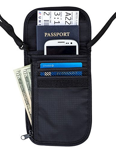 Travel wallet neck