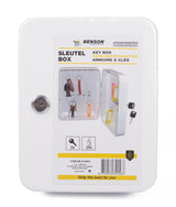 Sleutelkast 20 haken wit