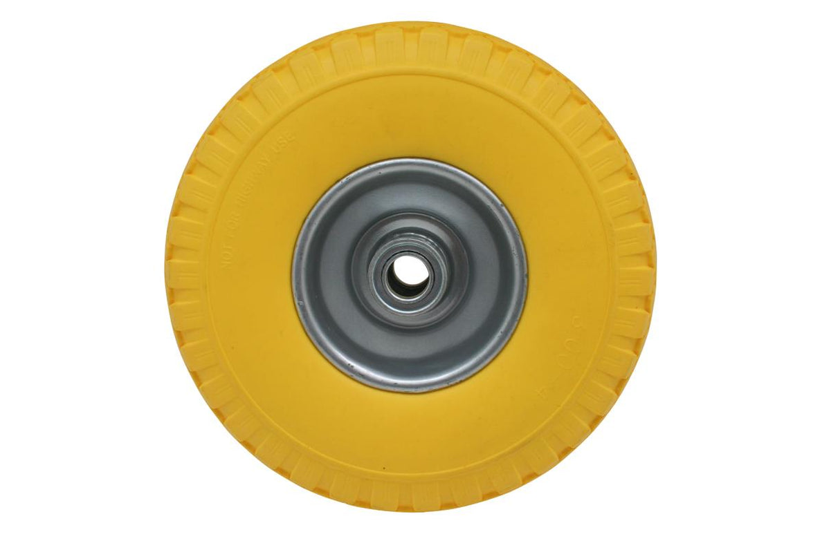 Roue + pneu petite taille 3,00-4" PU jeune acier