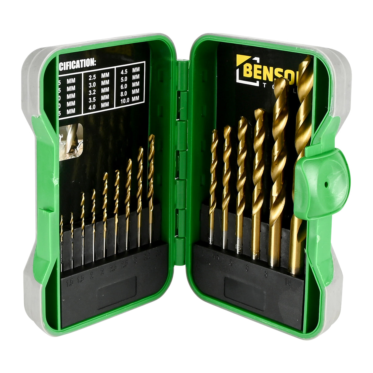 Drill set 15 pcs HSS hardcase