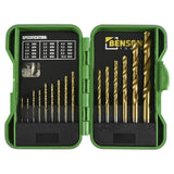Drill set 15 pcs HSS hardcase