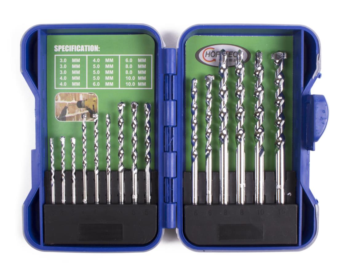 Drill set 15 pcs HSS masonry hardcase