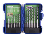 Drill set 15 pcs HSS masonry hardcase