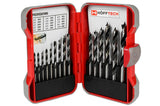 Boorset 15 dlg hout hardcase