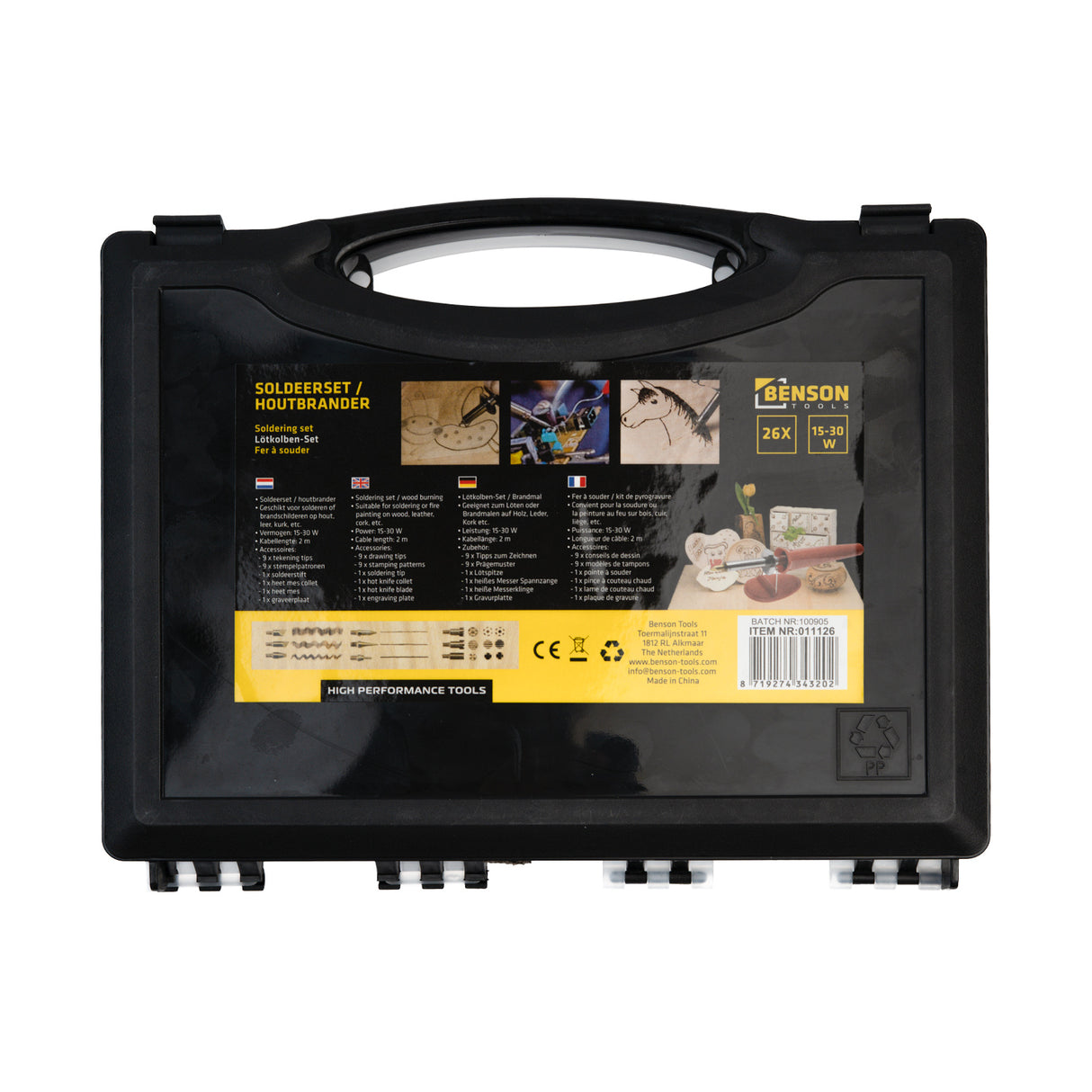 Kit de pyrogravure / fer à souder 15-30W 26 pcs