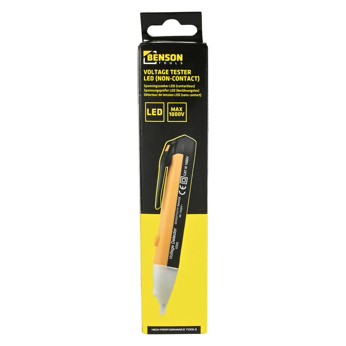 Non-conductive voltage tester with LED