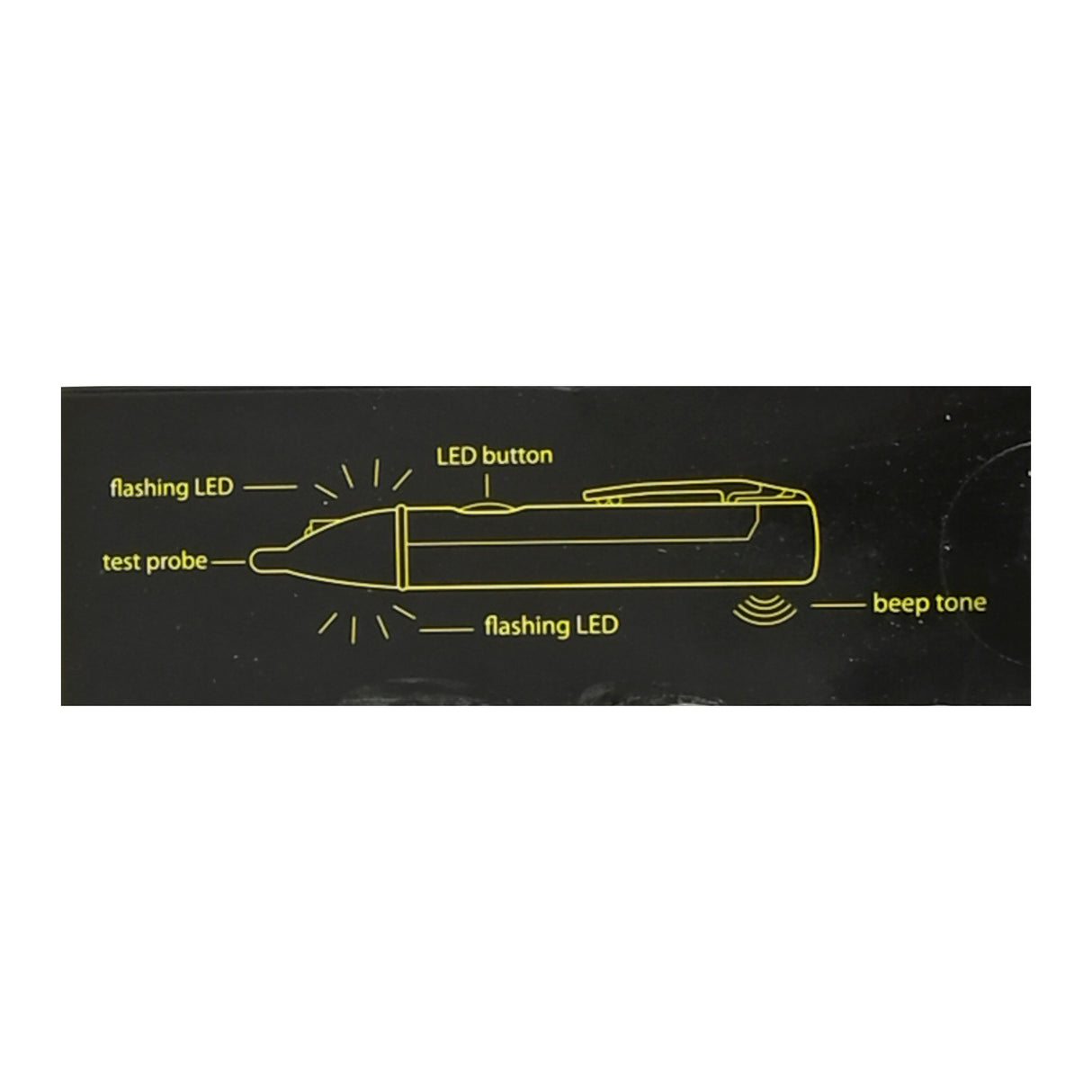 Non-conductive voltage tester with LED
