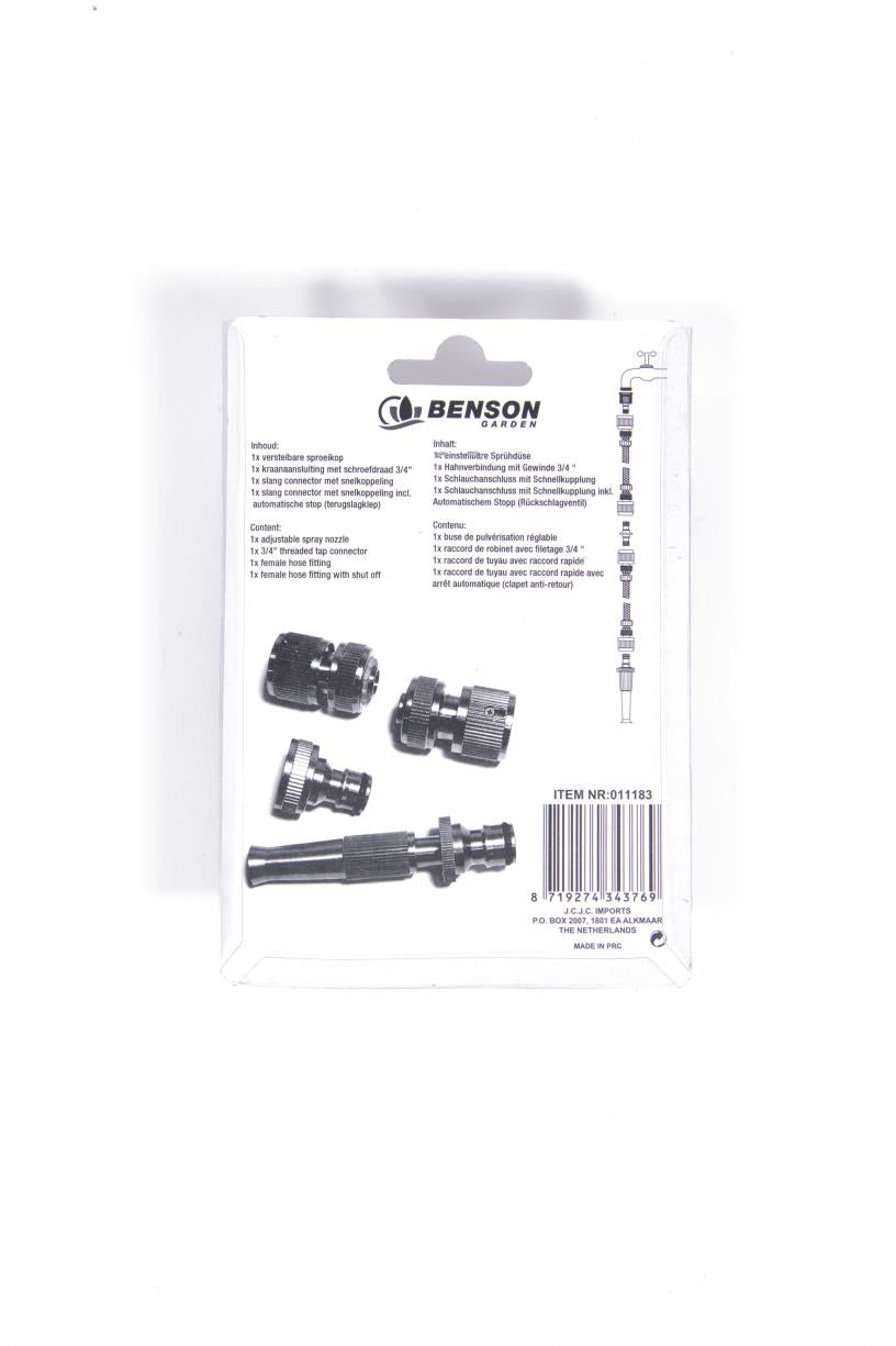 Kit raccord de tuyau 4 pcs laiton