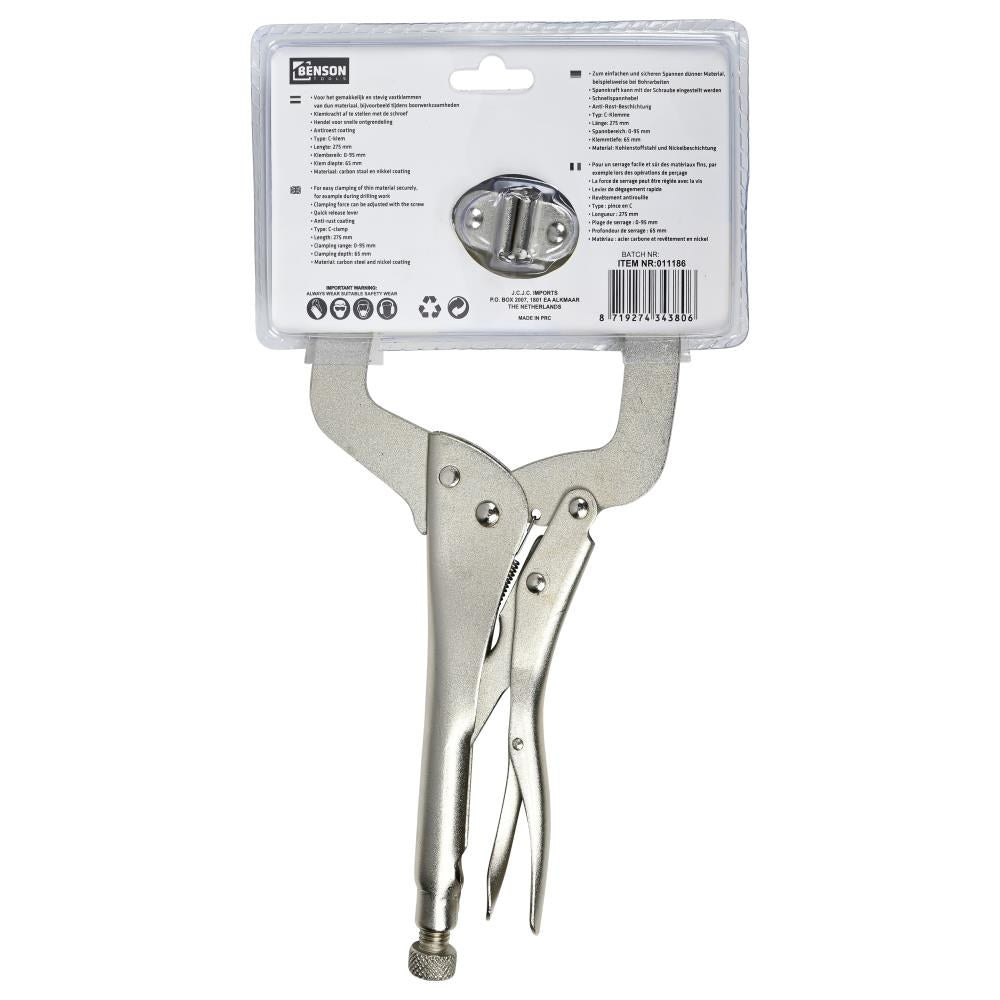 Locking pliers c clamp 275 mm