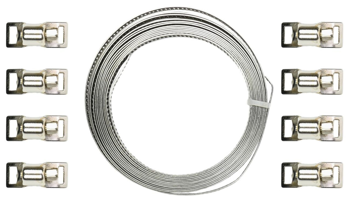 Slangklemmen set universeel 8 mm x 3 mtr 9 dlg