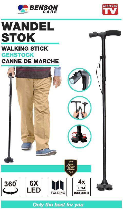 Canne de marche easy ergo + LED