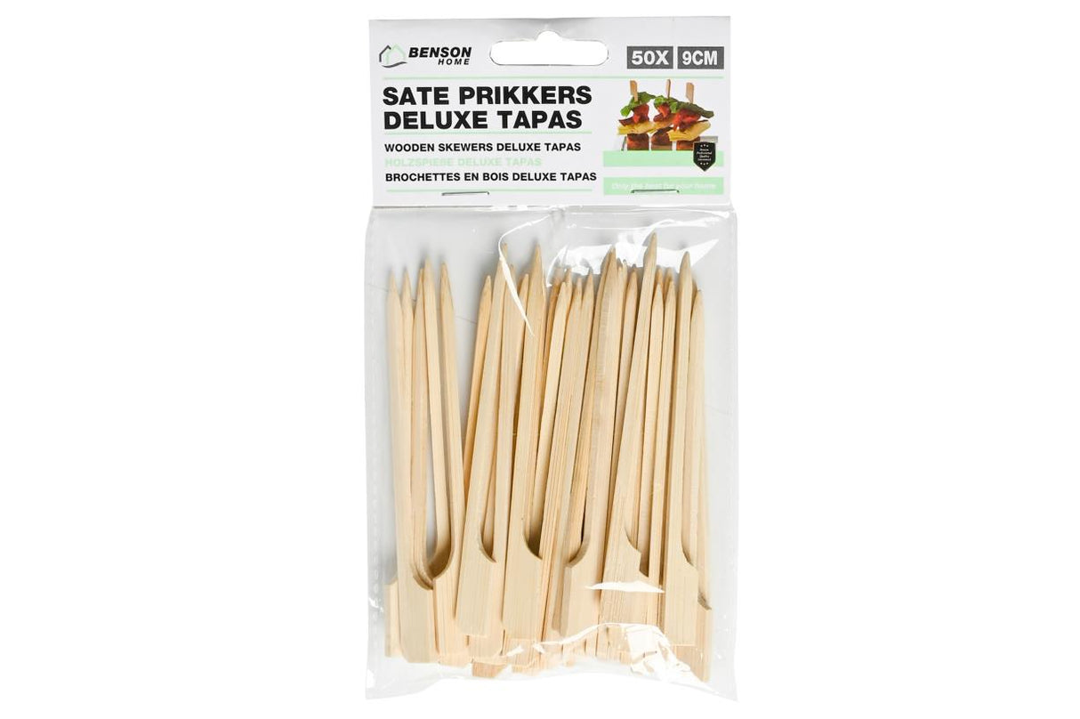 Holzspiesse 50-tlg 9 cm Deluxe Tapas