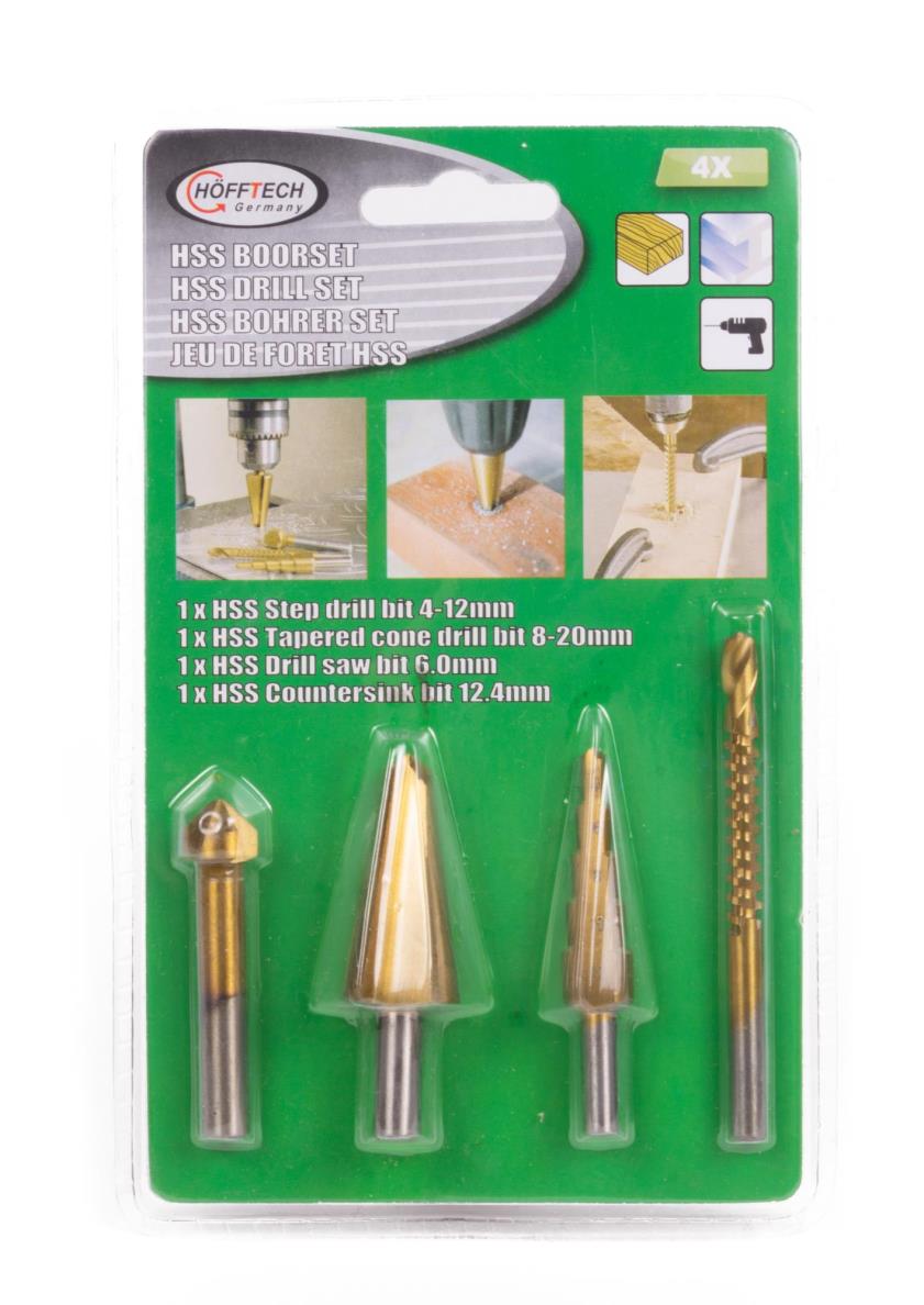 Jeu de foret HSS 4 pcs multi