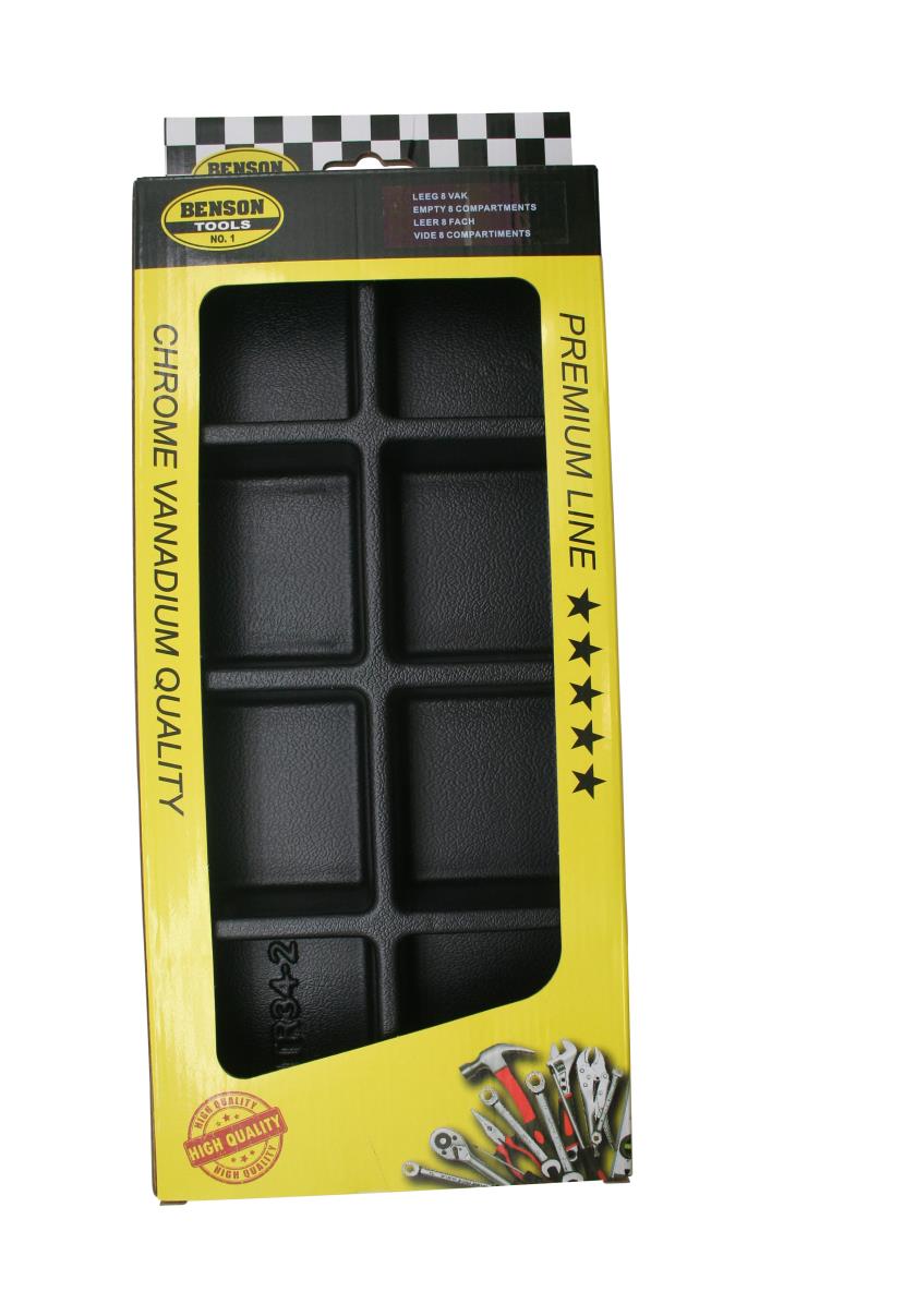 Tray empty 8 compartments