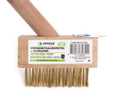 Brosse métallique joints 3 rangées + manche 30 cm