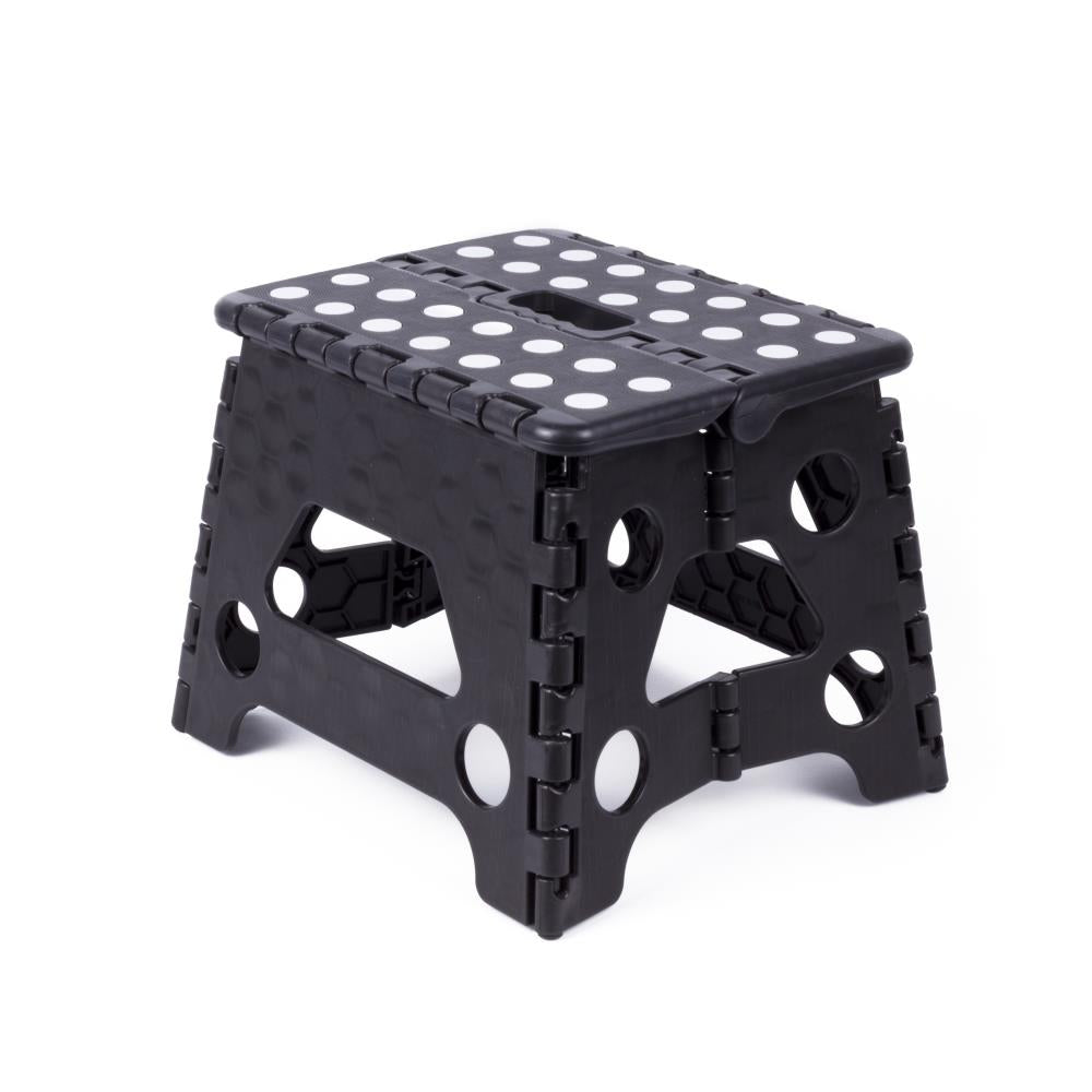 Folding stool black white small 80 kg