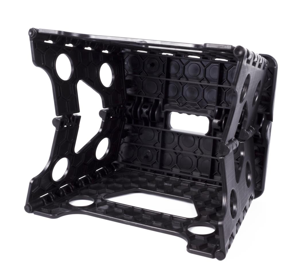Folding stool black white small 80 kg