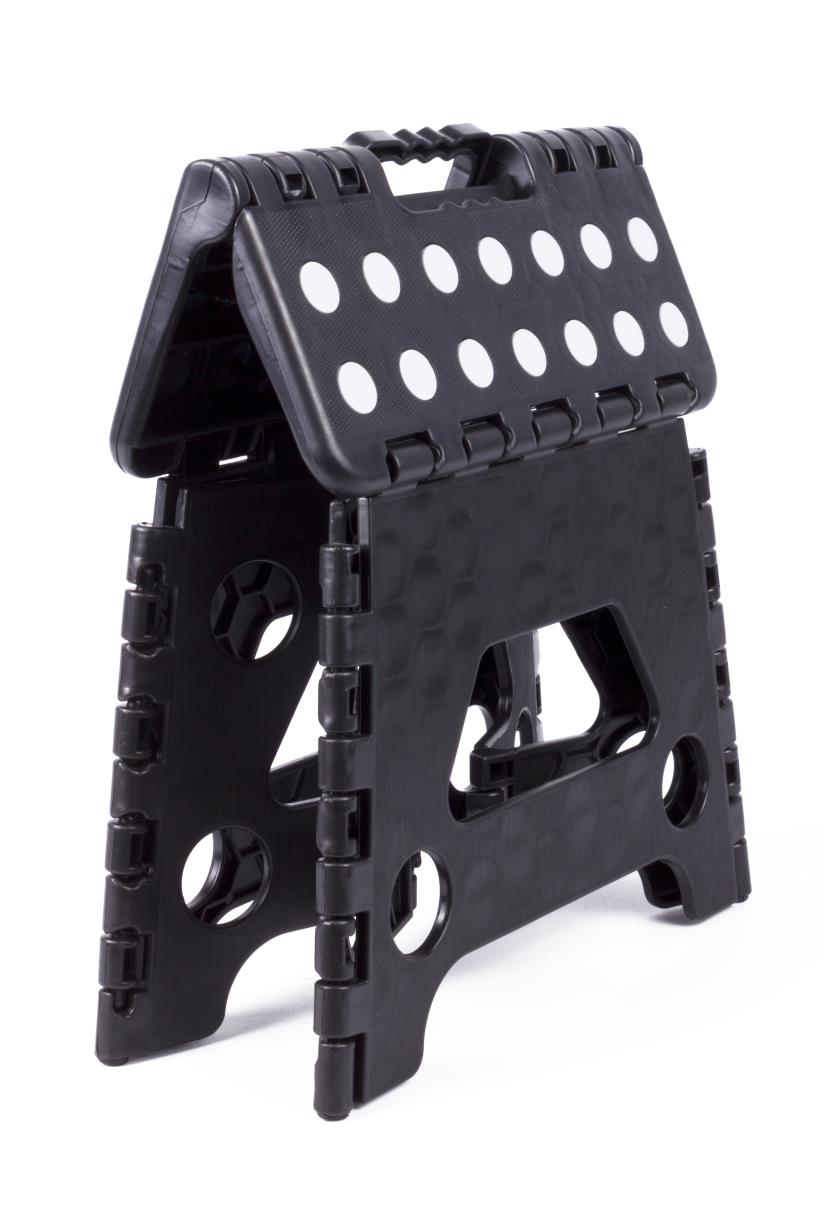 Folding stool black white small 80 kg