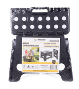 Folding stool black white small 80 kg