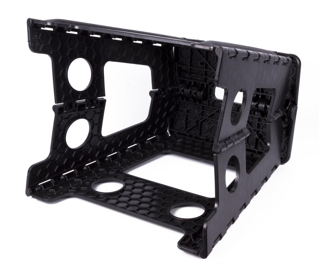 Folding stool black white large 120 kg