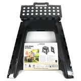 Folding stool black white large 120 kg