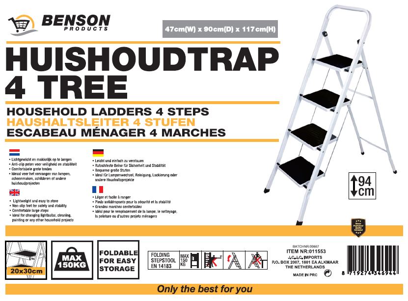 Household ladders 4 steps