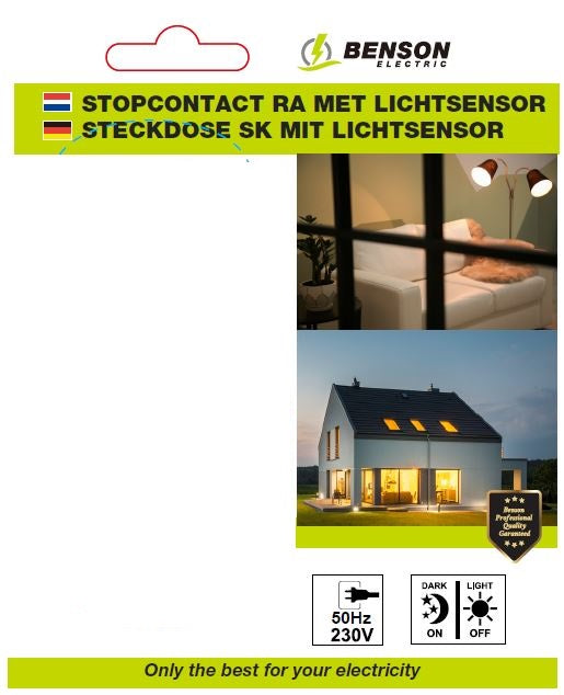 Stopcontact RA met lichtsensor