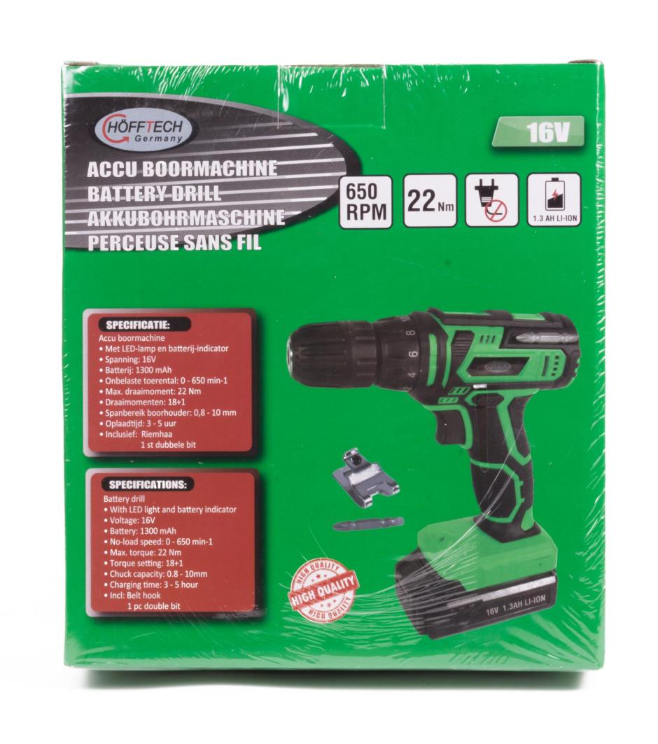 Perceuse sans fil 16V 1.3 Ah li-ion