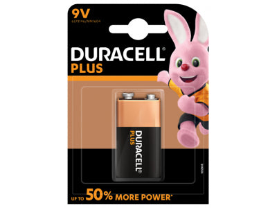 Duracell alkaline plus 9V 6LR61/MN1604